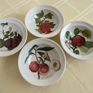 Four Portmeirion Pomona cereal bowls.